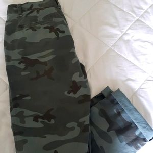 Girlfriend Chino Army Print Pants